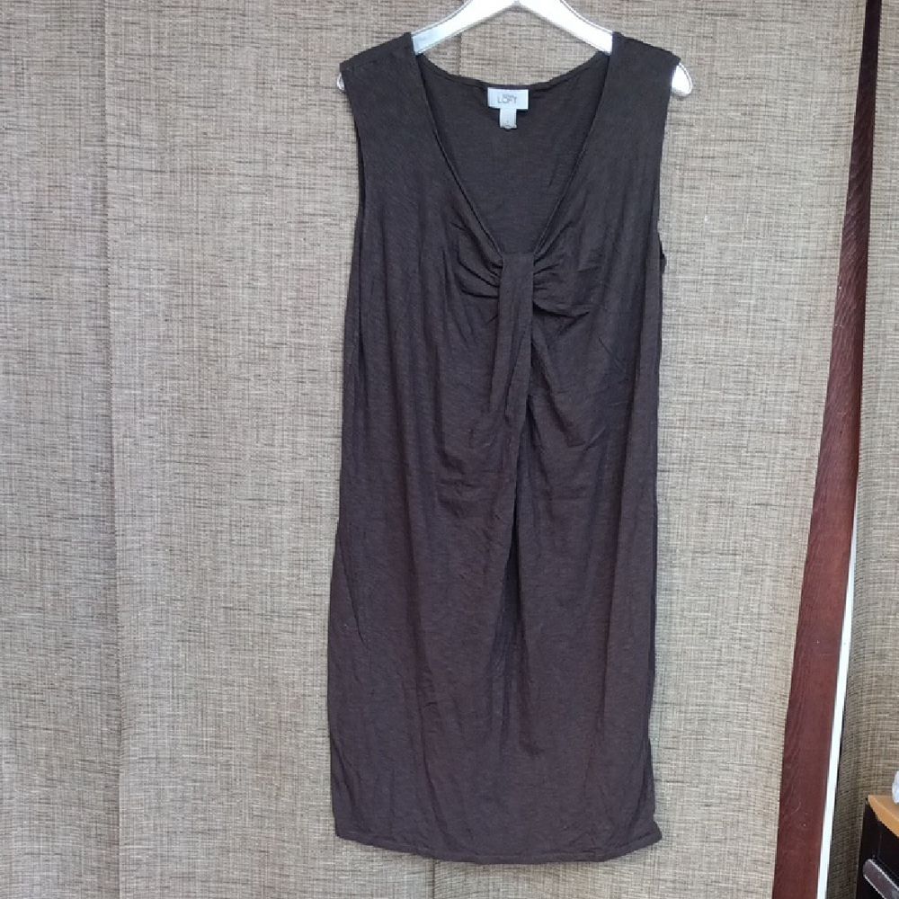 LOFT Sleeveless Tobacco Brown Dress